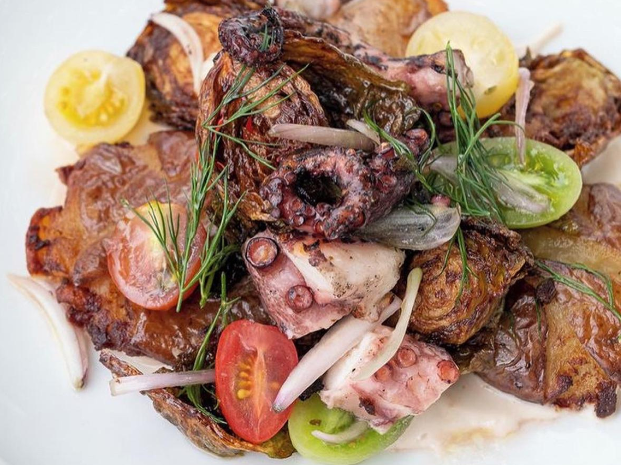 Resto-cappucine-Grilled octopus